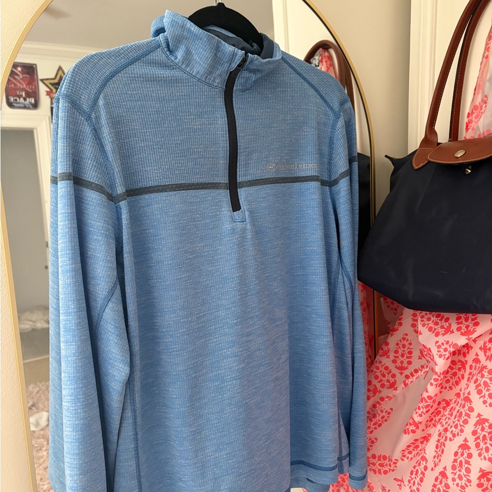 Vineyard Vines Blue On The Go Sankaty Quarter Zip